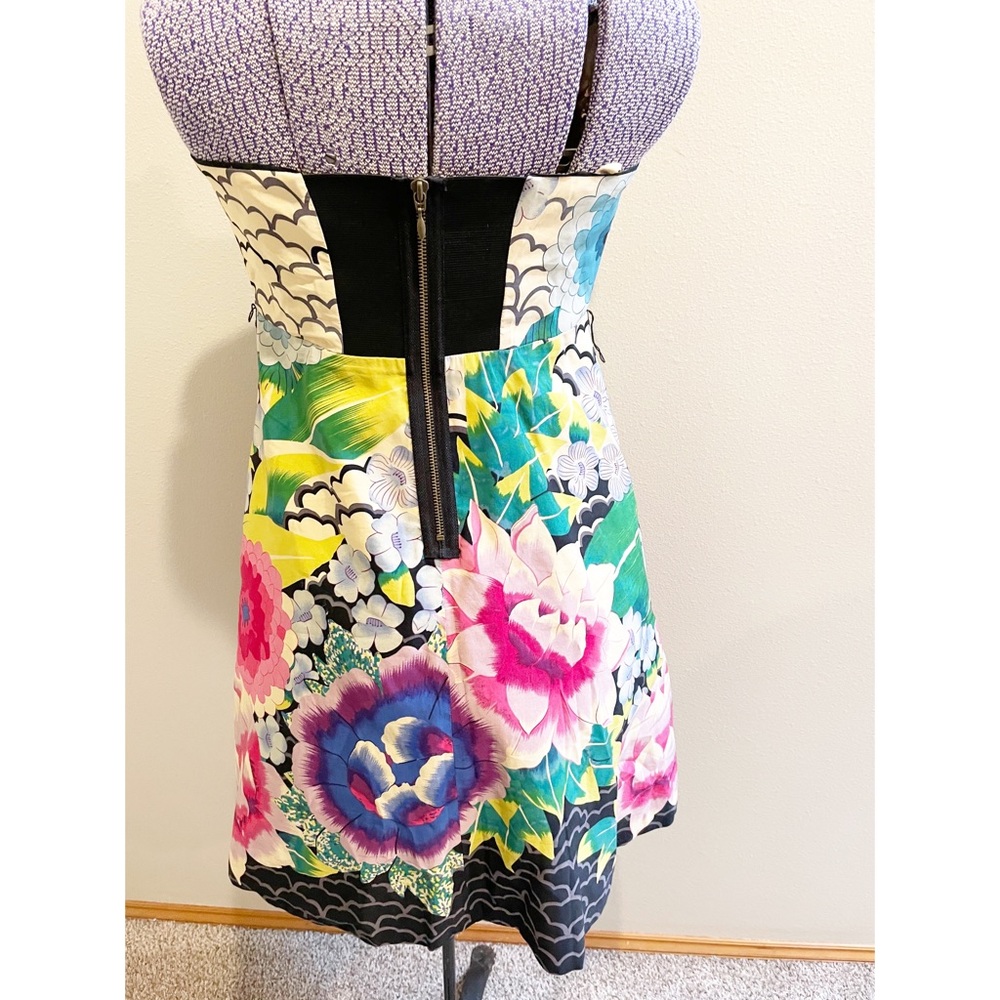 Moulinette Soeurs strapless Asian print dress 8 - Picture 5 of 7